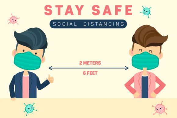 Download Stay Safe, Social Distancing Graphic - Social Collection