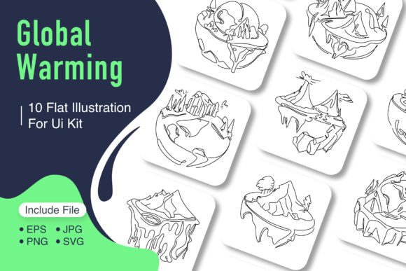 Download Flat Illustration Global Warming - Illustration Collection