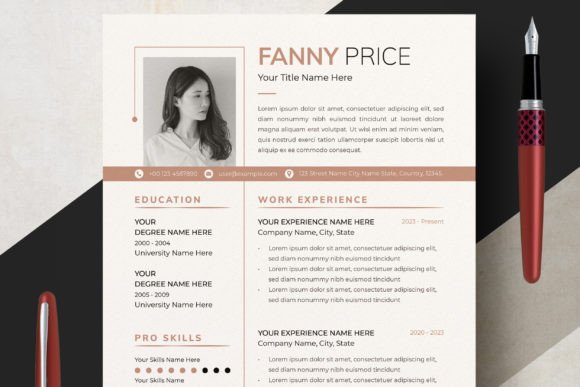 Download Executive CV Template with Clean Design - Clean design Collection
