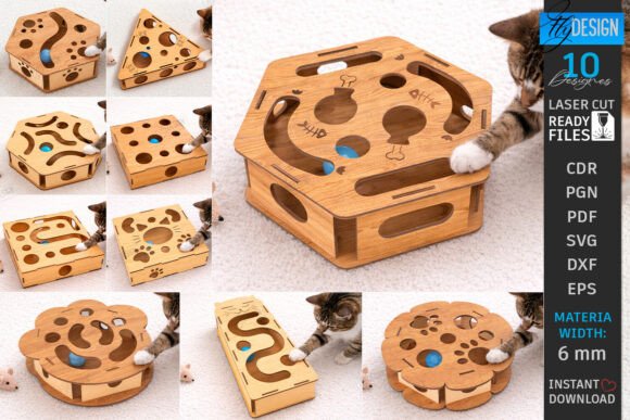 Download Cat Toy Maze Laser Cut Bundle | Pets SVG - Pets Collection