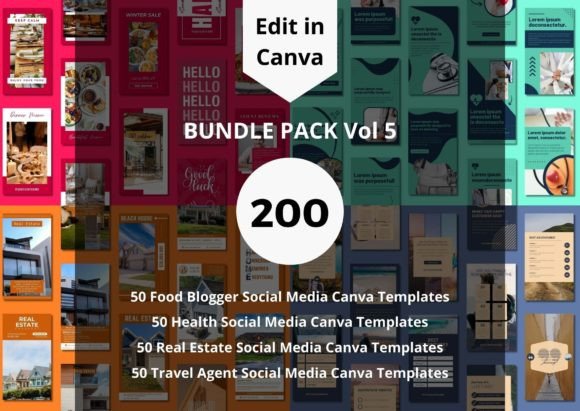 Download Social Media Canva Templates Bundle - Social Collection