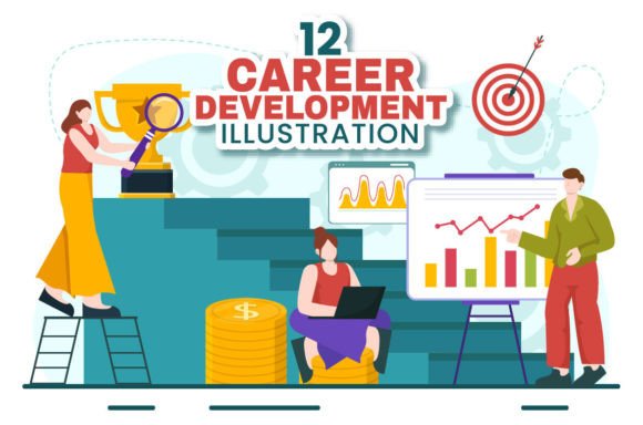 Download 12 Career Development Illustration - Illustration Collection