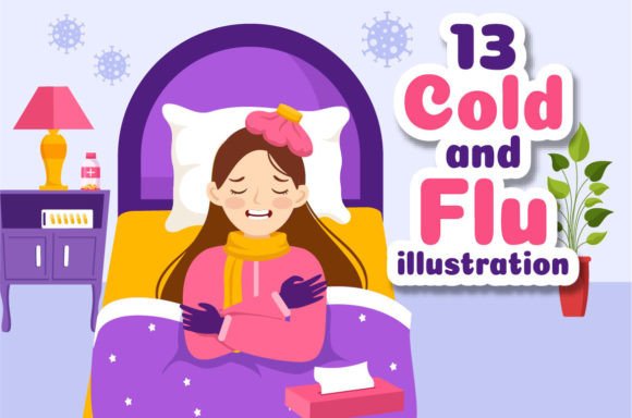 Download 13 Flu and Cold Sickness Illustration - Illustration Collection