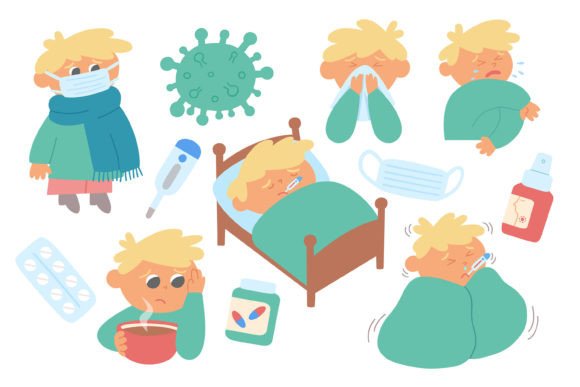 Download Sick Boy, Flu Season, Medicine Clipart - Medicine Collection