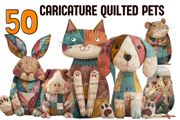 Download Caricature Quilted Pets - Pets Collection