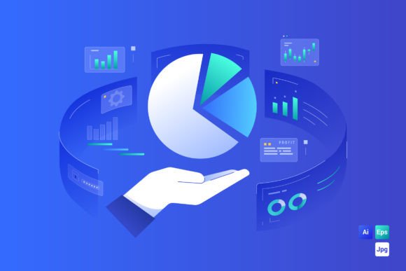 Download Data Driven Marketing Illustration - Illustration Collection