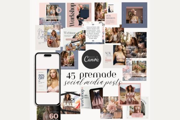 Download Feminine Elegance Social Media Post Kit - Social Collection