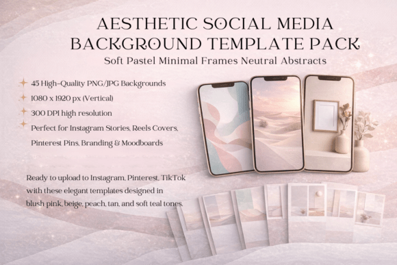 Download Aesthetic Social Media Background Bundle - Premium Resources